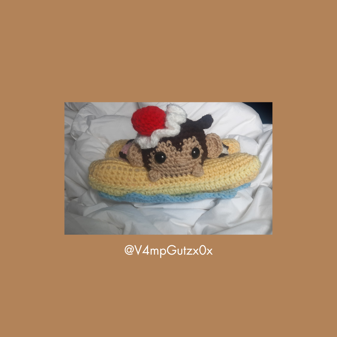 Benny The Banana Split Monkey Crochet Pattern (PDF Download)