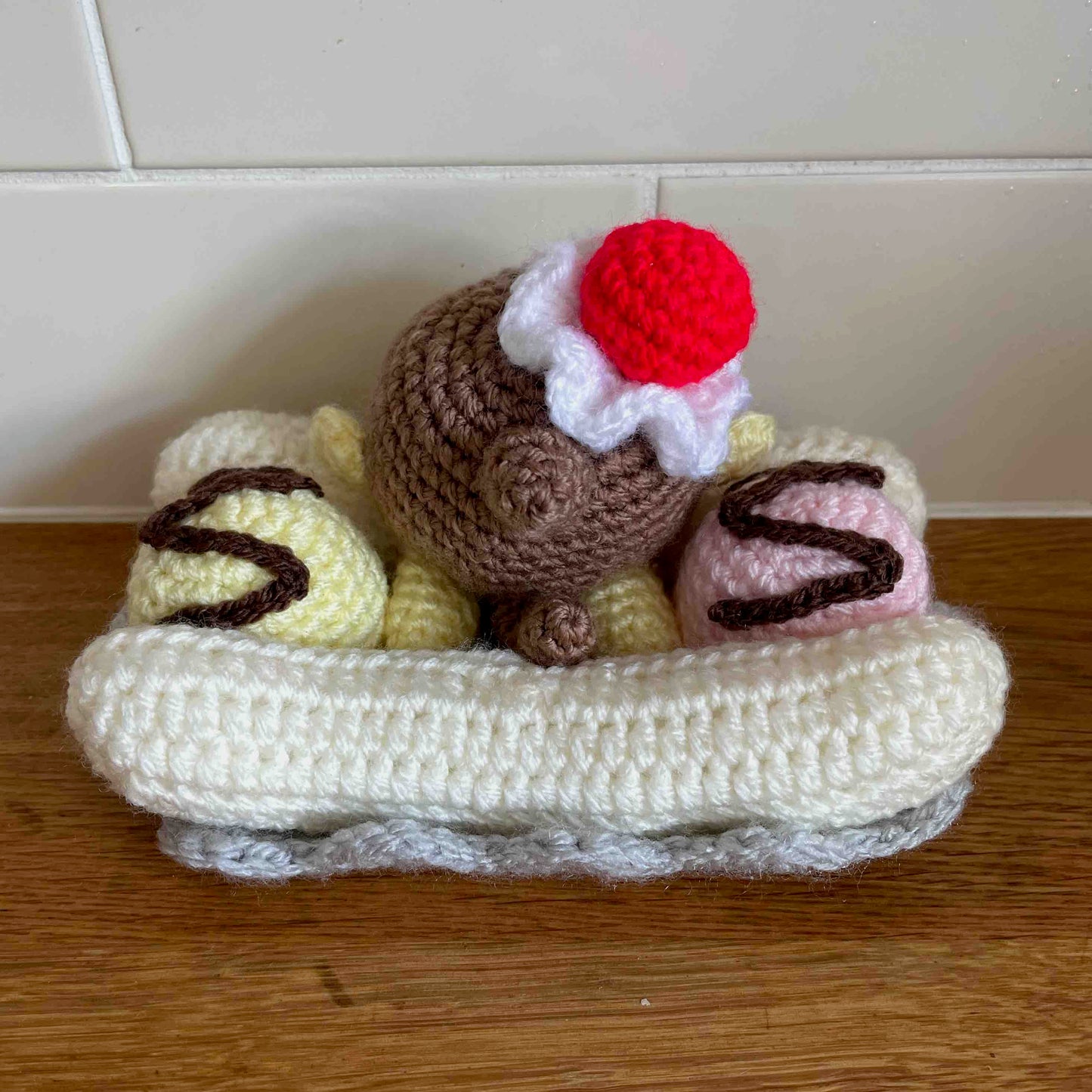 Benny The Banana Split Monkey Amigurumi Plush