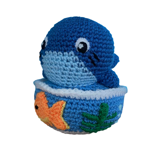 Whale In A Fishbowl Amigurumi Plush
