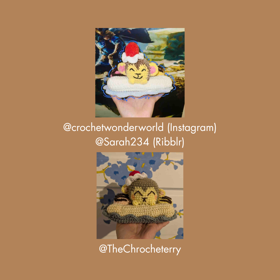 Benny The Banana Split Monkey Crochet Pattern (PDF Download)