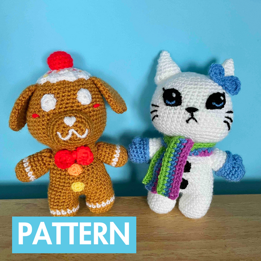 Christmas Animals 2-In-1 Crochet Pattern (PDF Download)