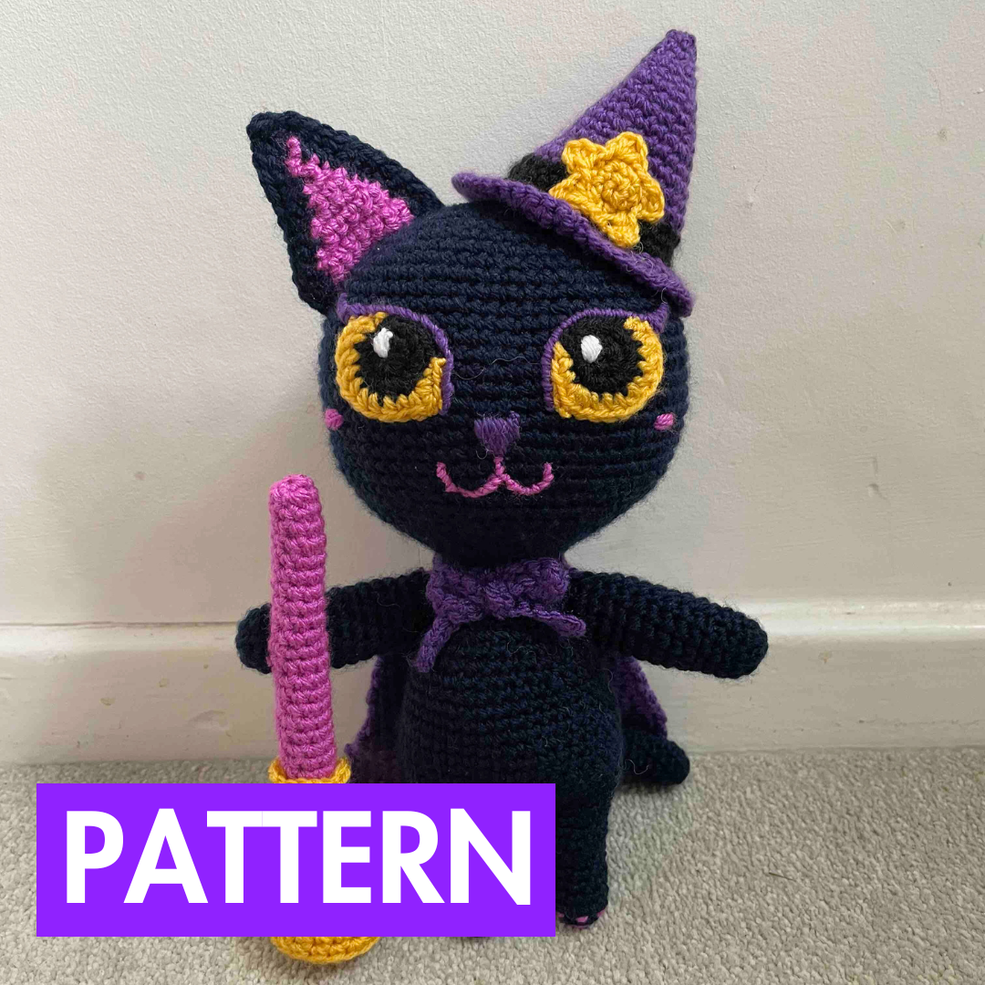 Kimmy The Witch Cat Crochet Pattern (PDF Download)