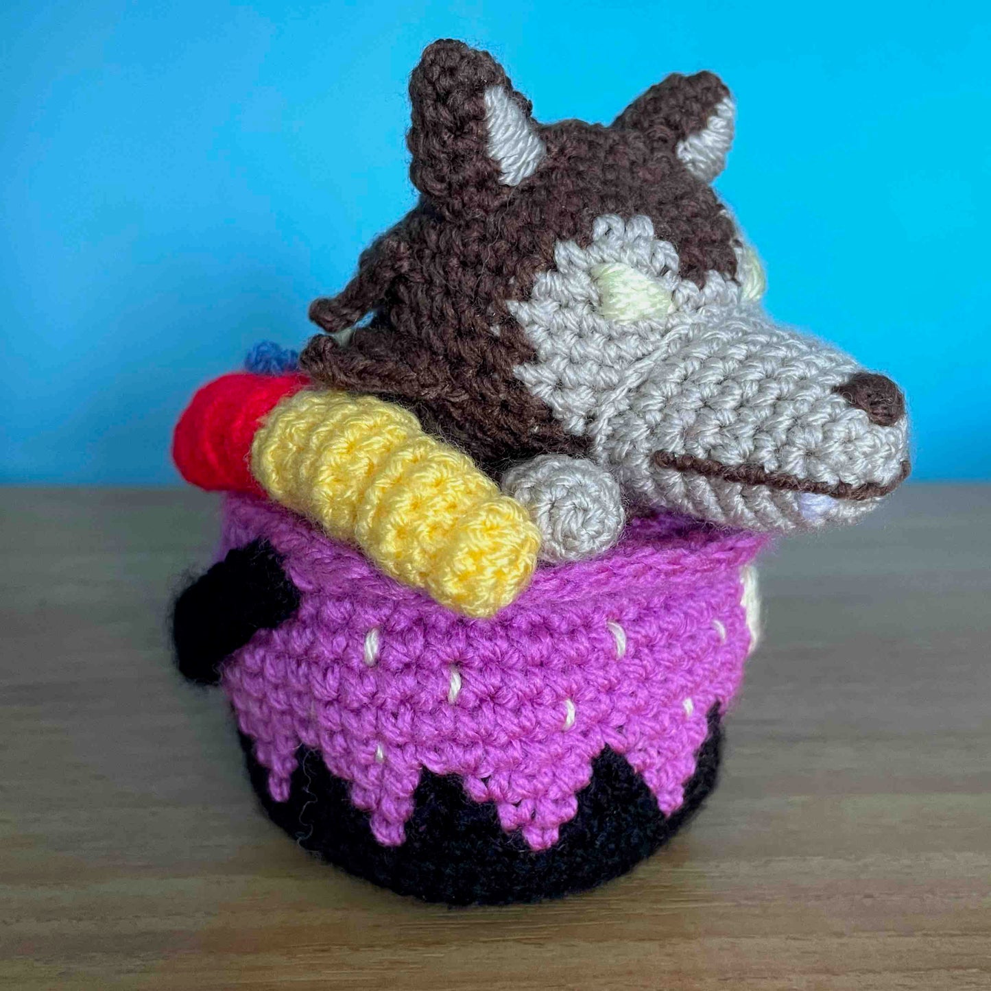 Werewolf In A Sweets Bucket Amigurumi Plush